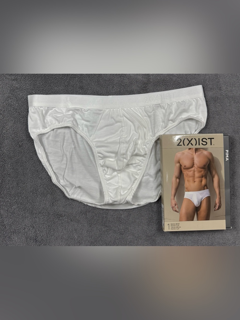 2xist Pima men's white Pima cotton bikini brief